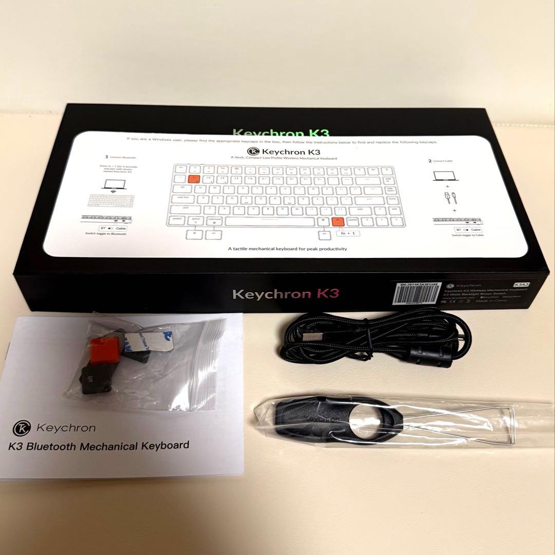 Keychron K3 US配列メカニカルキーボード 茶軸