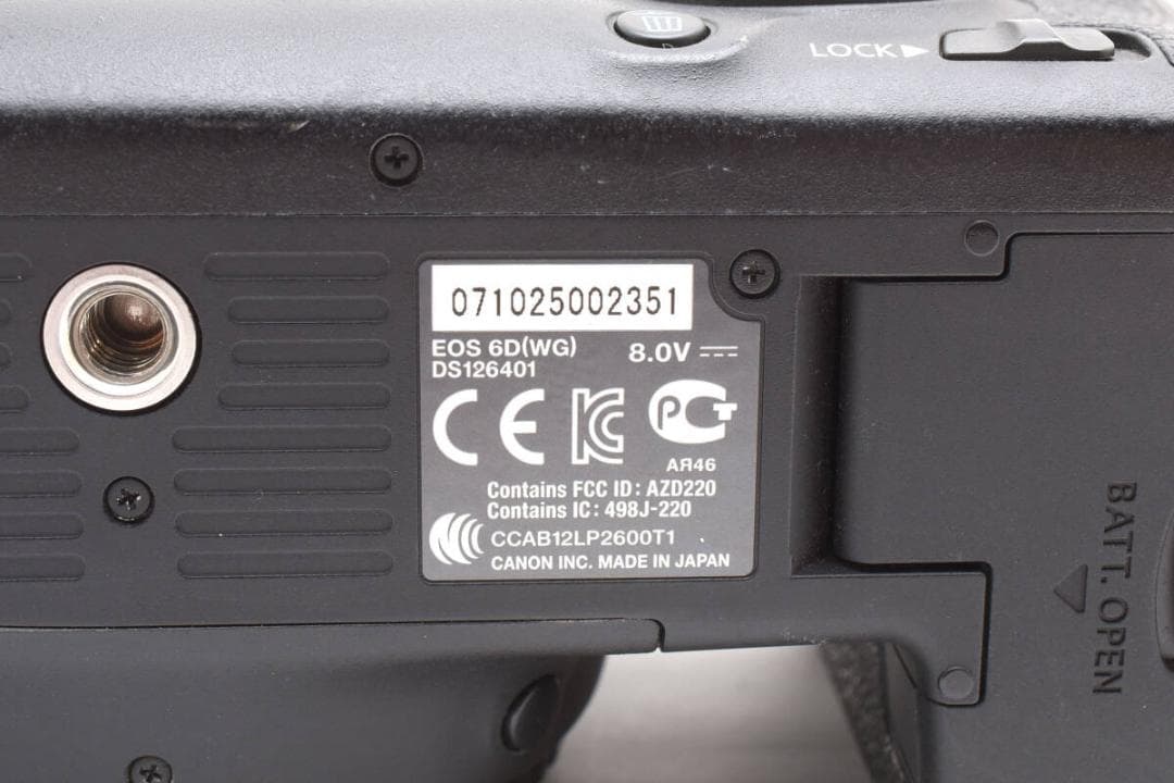 【極美品】Canon EOS 6D ボディ ★シャッター回数 7,420回★