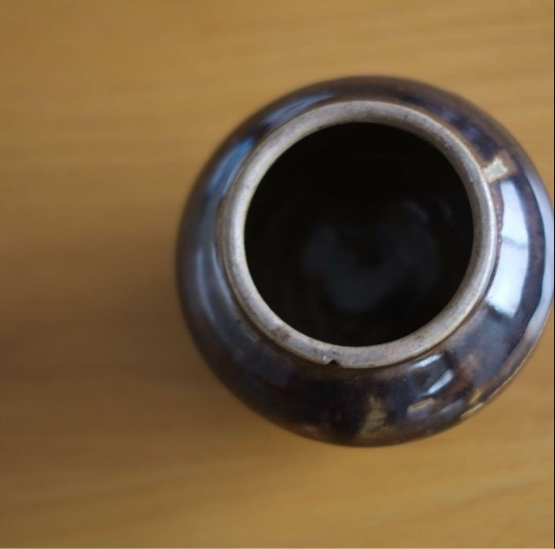 李朝飴釉　塩笥小壺　(李朝後期) 索古唐津初期伊万里高麗古染付