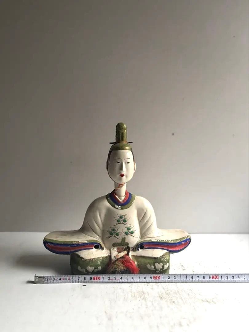 929 骨董 アンティーク 郷土玩具 天神人形 ① 白天神 菅原道真 明治 大正