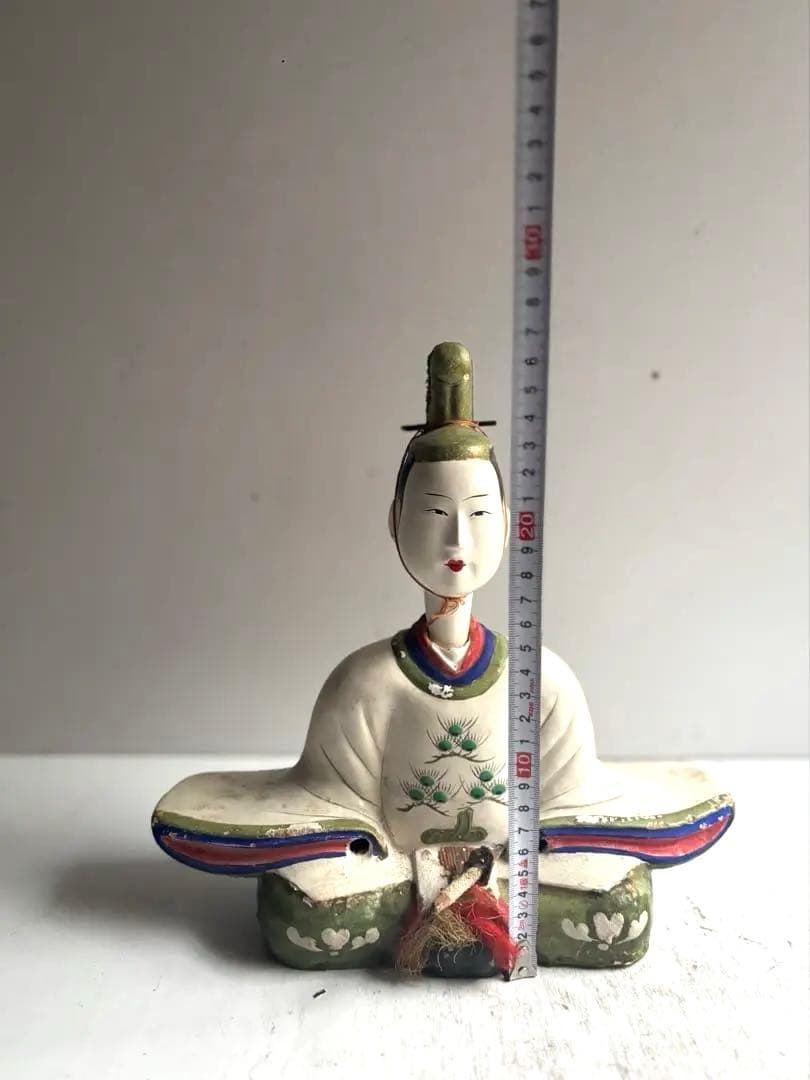 929 骨董 アンティーク 郷土玩具 天神人形 ① 白天神 菅原道真 明治 大正