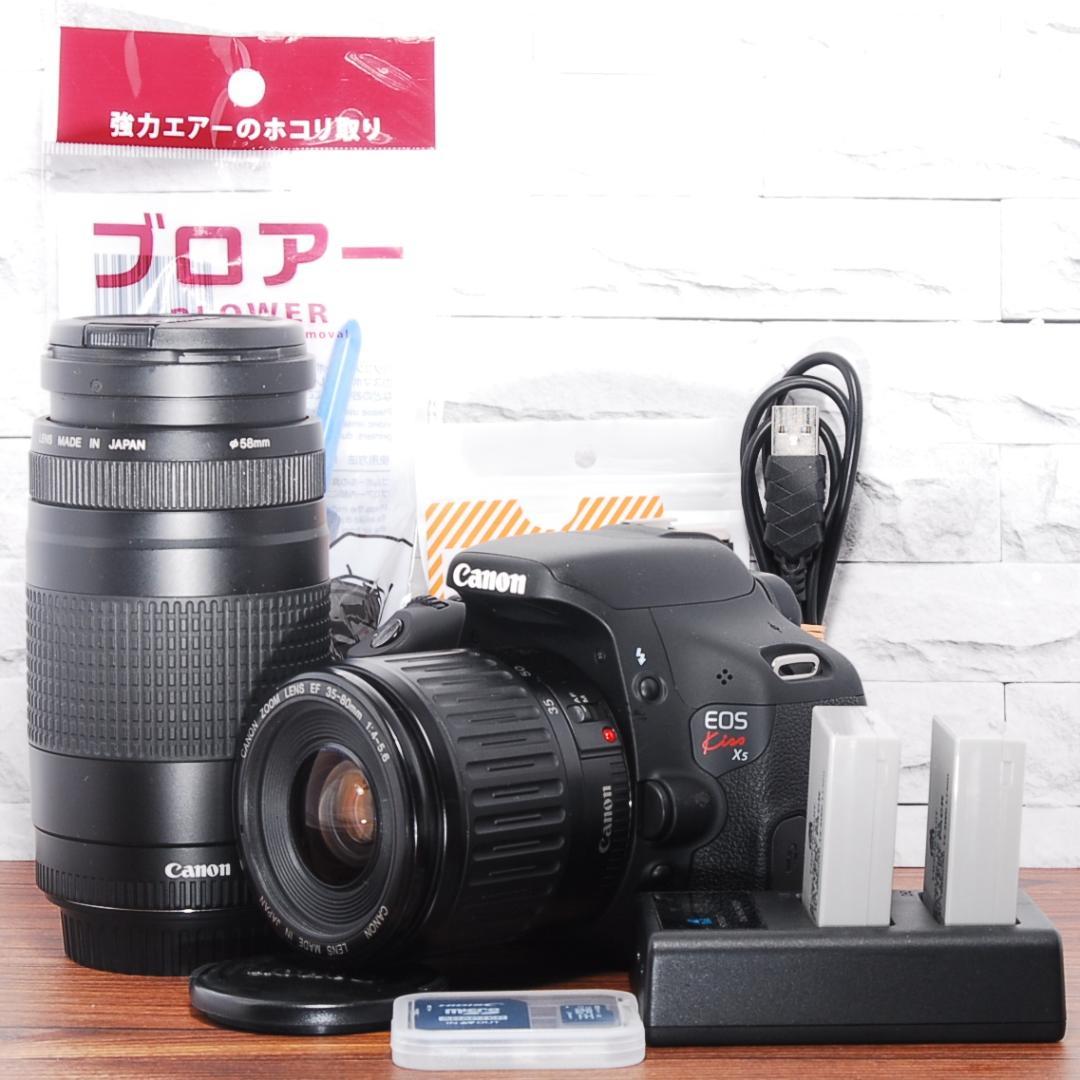 ✨自撮り可能機種 スマホ転送可能✨Canon Kiss X5ダブルレンズセット
