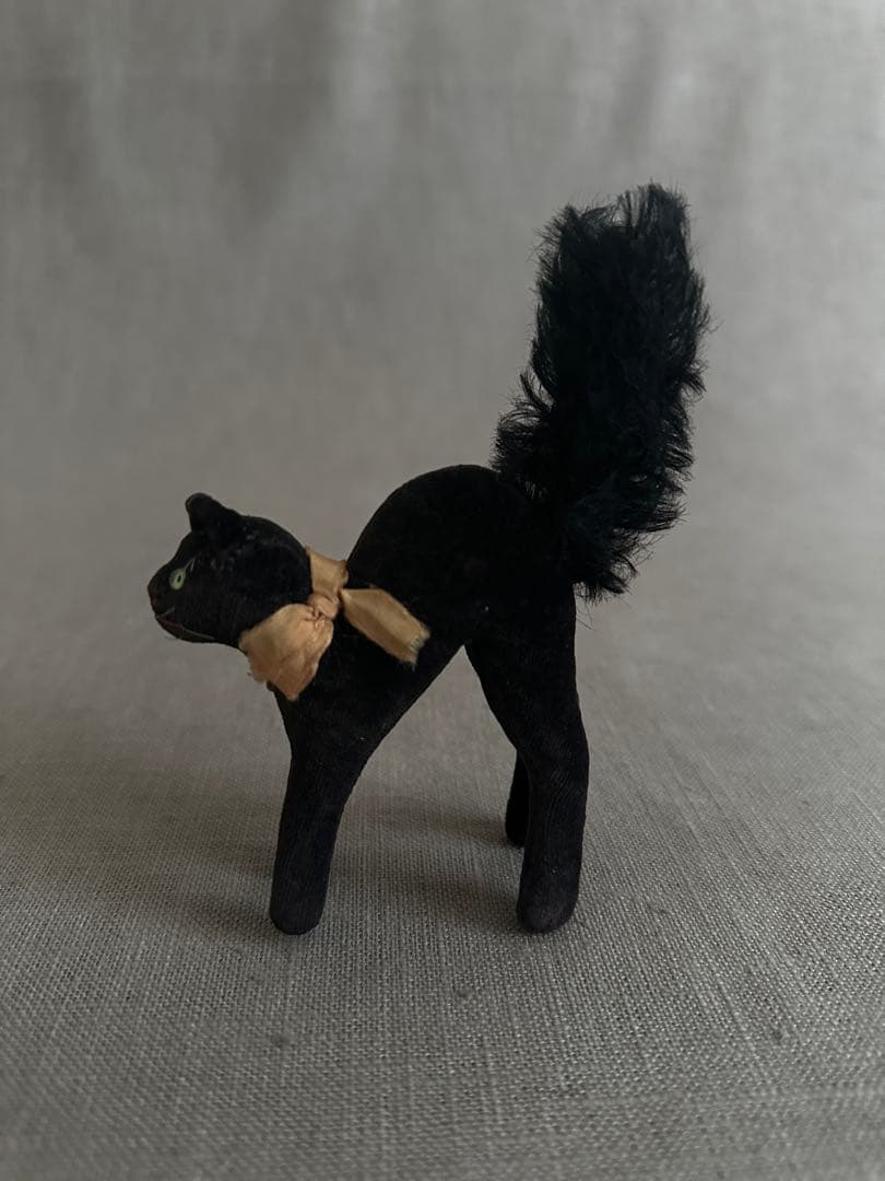 【最小】ヴィンテージ　ブラックキャット　トムキャット　シャウタイフ　置物　ドイツ
