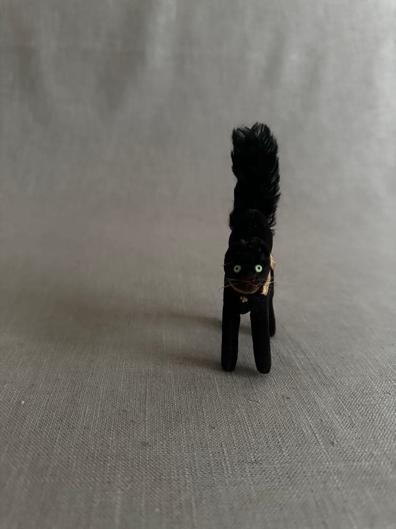 【最小】ヴィンテージ　ブラックキャット　トムキャット　シャウタイフ　置物　ドイツ