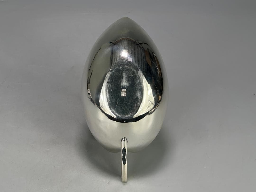 UM10S100日本美術　煎茶道具　純銀製　尚美堂　若葉　茶器　美品重さ187ｇ