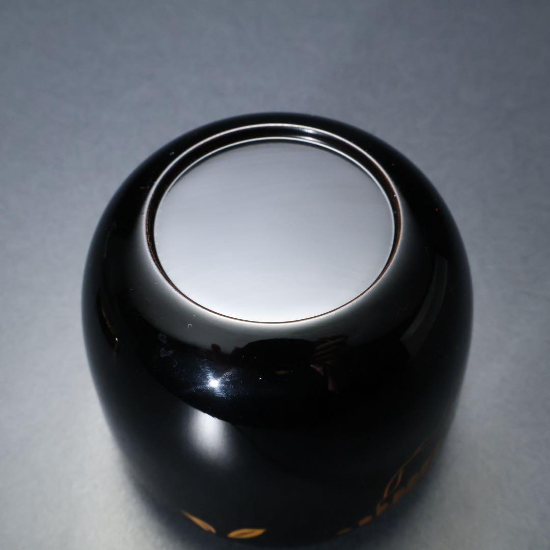 【茶道具】大棗　藤　蒔絵　秀麿　共箱　春　R1419お3