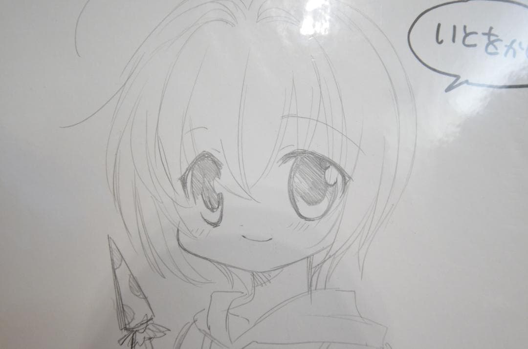 手書きイラスト（直筆）色紙 / 楠見らんま / 検索：いとをかし
