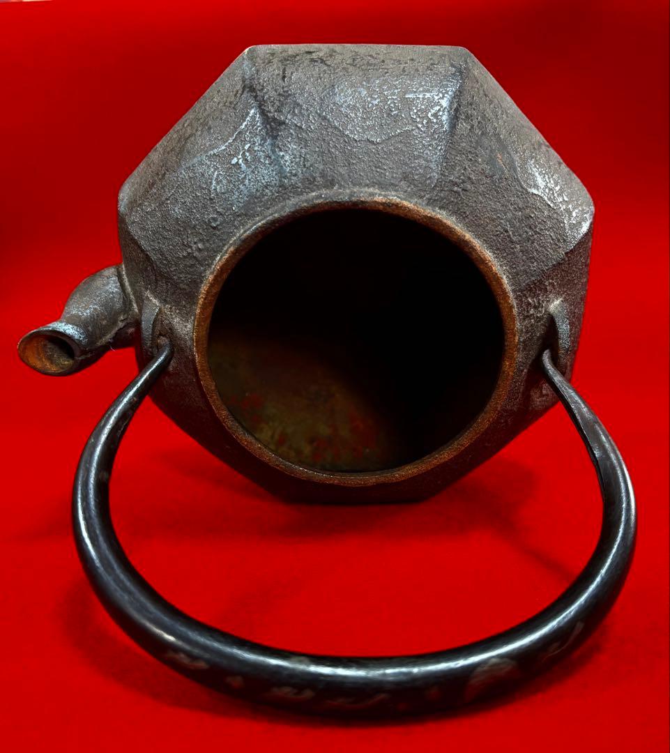 煎茶道具 近江八景図 鉄瓶 茶壺 急須 湯沸かし 茶器 茶道具 金属工芸