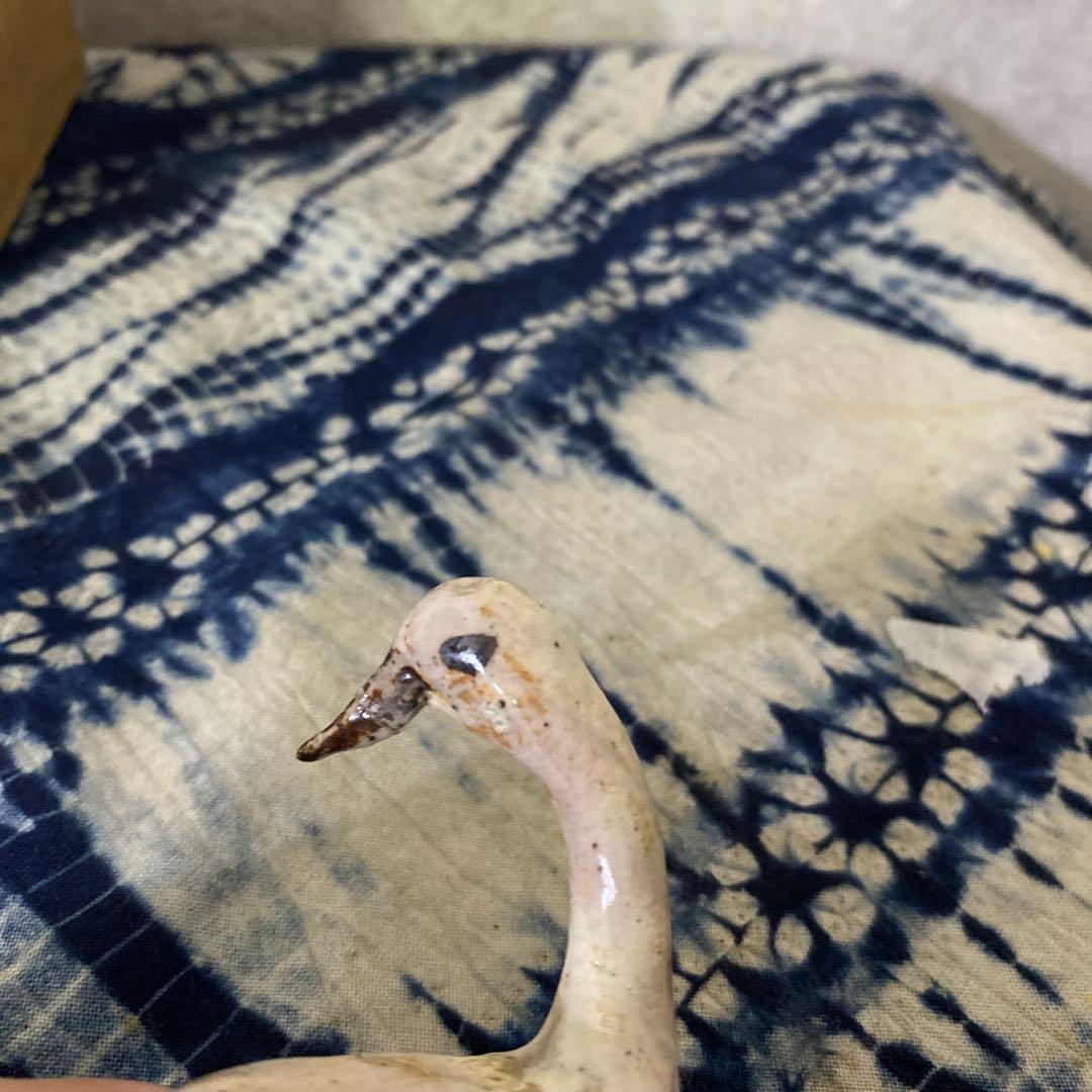 献上品？　時代　鶴　香合　茶道具