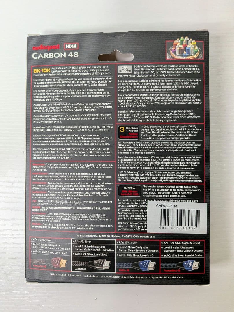 オーディオクエスト Carbon48 / 1.0m HDMIケーブル