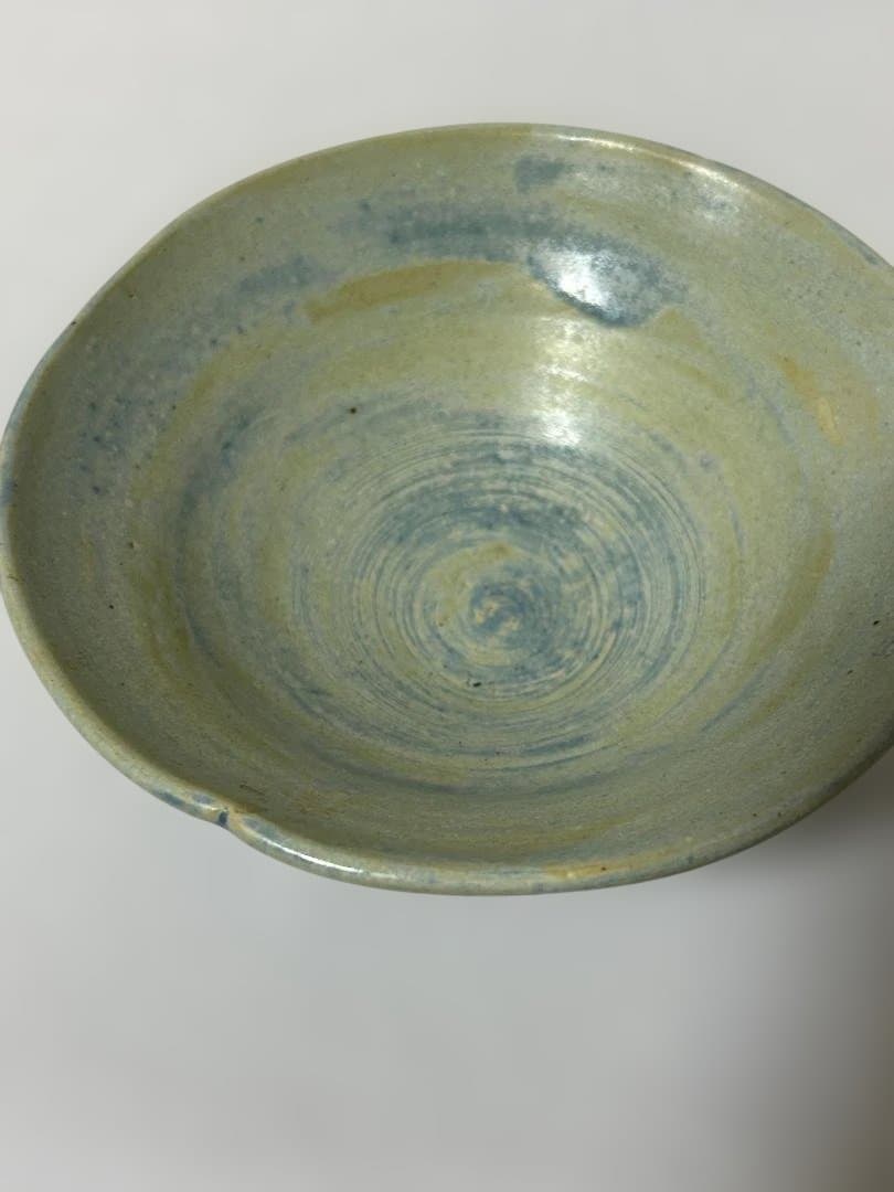 抹茶椀 平茶碗 作家 青 花弁縁 茶器 茶道具 茶の湯 在銘