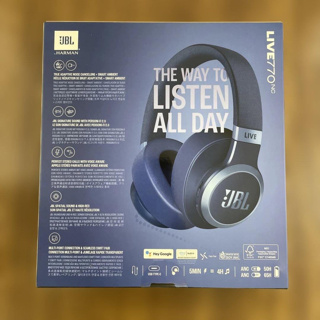 11048 新品未開封JBL LIVE 770NC ワイヤレスヘッドホン ブルー