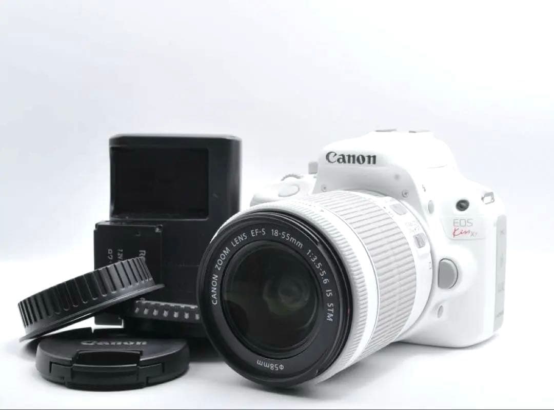 美品✨Canon Kiss X7 ホワイト デジタル一眼 スマホ転送 動作確認済