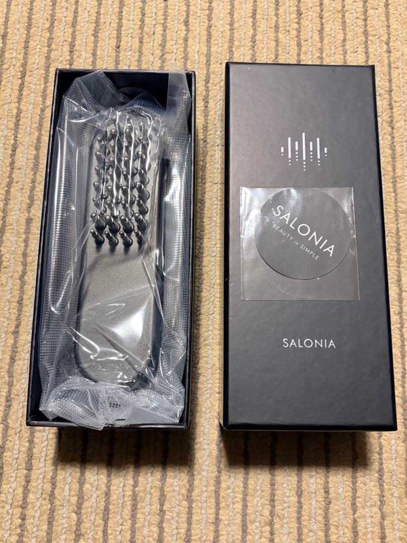 SALONIAサロニア美顔器ブラックEMS LIFT BRUSH 3D CARE
