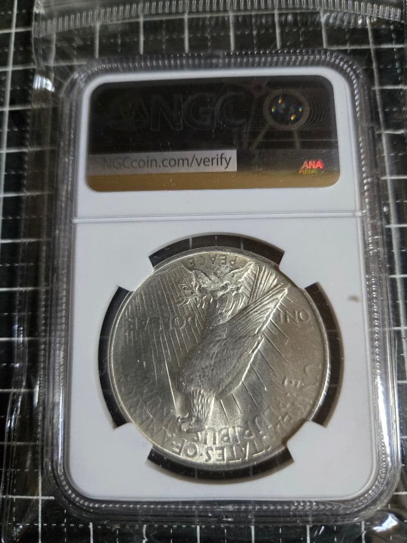 1923年 $1 リバティ 銀貨 MS62 NGC ピースダラー