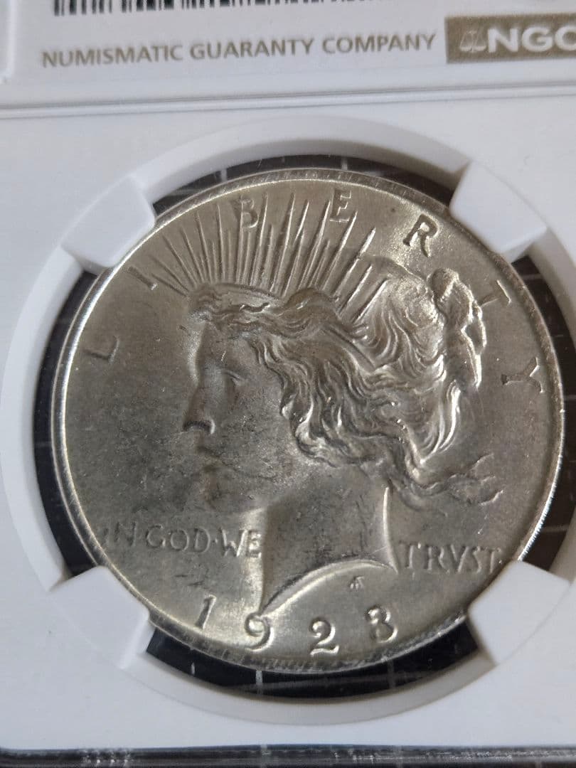 1923年 $1 リバティ 銀貨 MS62 NGC ピースダラー
