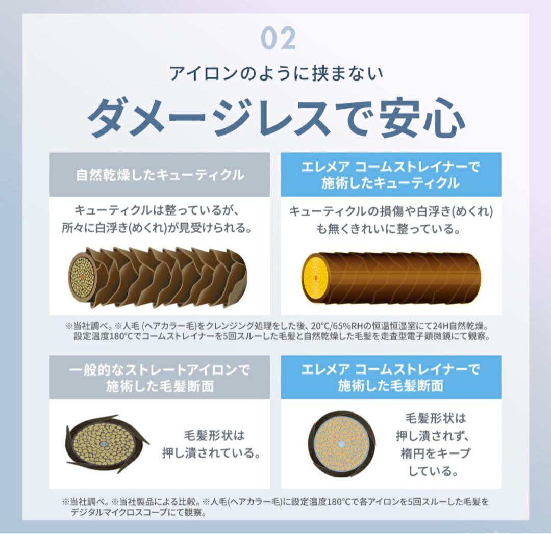 ELEMEA COMB STRAIGHTENER ホワイト