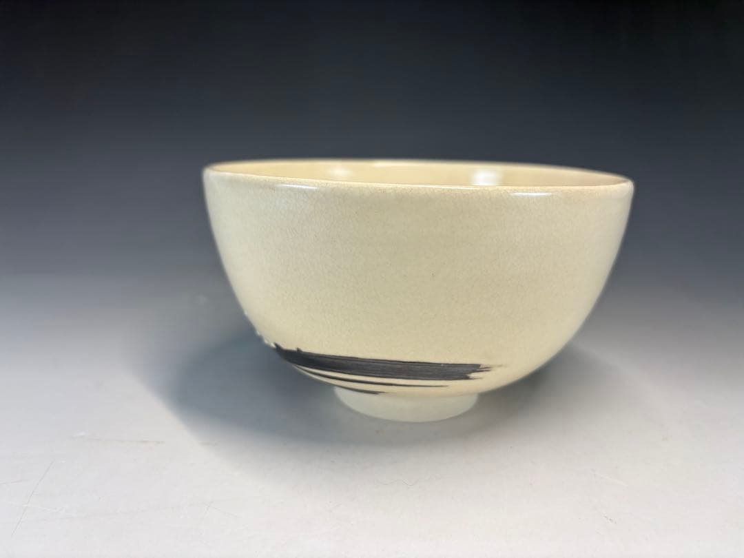 【中古品】茶道具　真葛焼　宮川香斎造　日の出鶴茶碗（共箱）