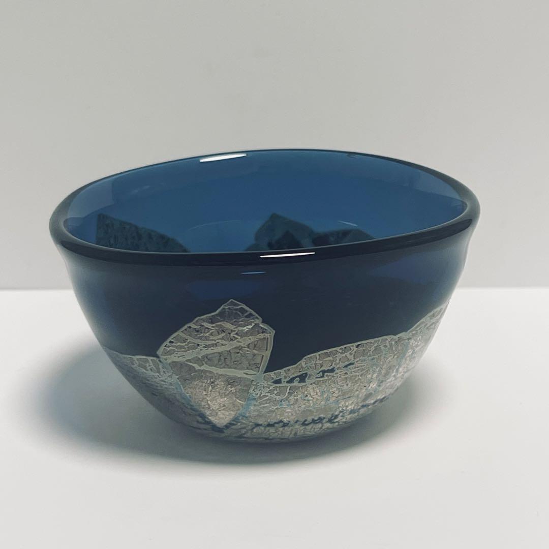 迫二郎作　酒盃　銀箔貼