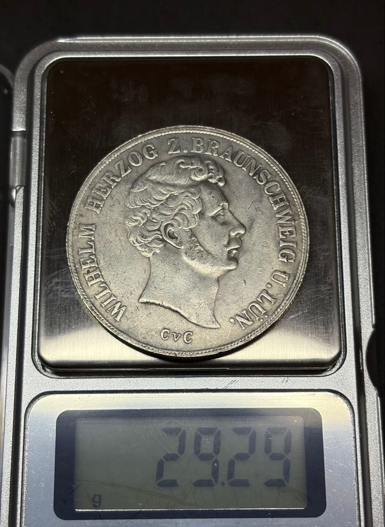 1845 ドイツ ブラウンシュヴァイク THALER アンティーク 