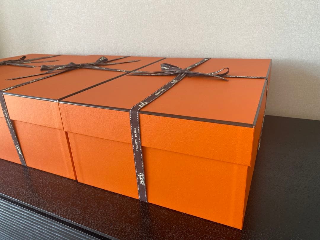 HERMES エルメス 空箱 & リボン 3セット ＋ ショッパー1枚