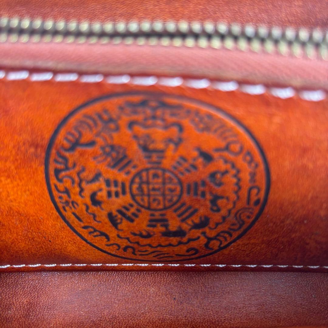 九宮転運財布 ハンドメイド ラウンドエッヂ財布 チャーム付き