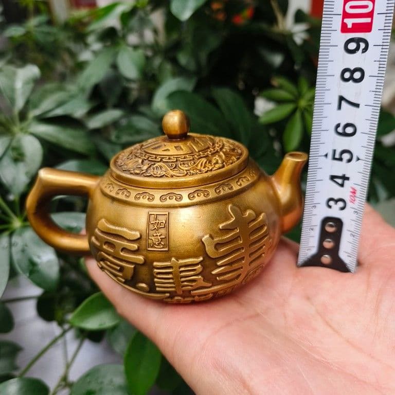 万事如意徳利 急須 煎茶道具 銅製品 装飾品 工芸品 美術品置物です