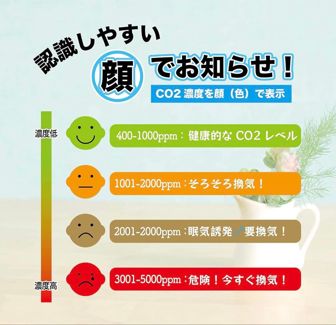 CO2濃度測定器 空気質モニター 温湿度計