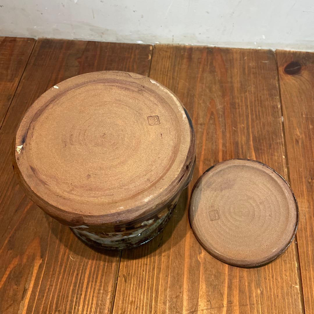 美品　茶道具　唐津　水指し　茶道　焼物　陶芸　耳付水指し　印象的な色合い