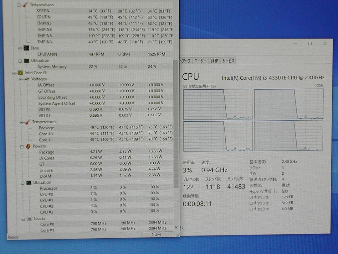 CPU、メモリ付き　ASUS P30AD用マザボ H81I-PLUS