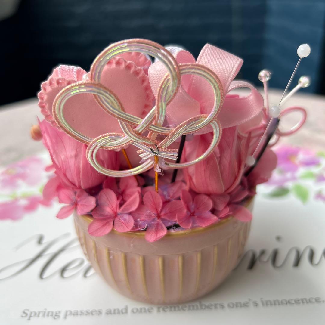 ハンドメイド❣️薔薇の華園❣️ピンクピンクアレンジ❁⃘*.゜