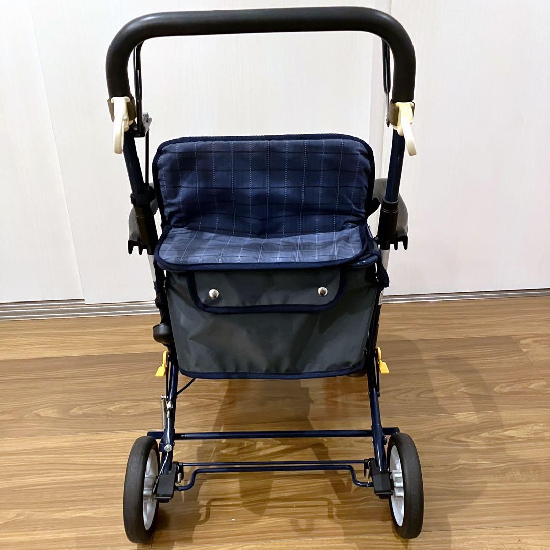 幸和製作所　アルミ製シルバーカー　 ネイビー　PW-298