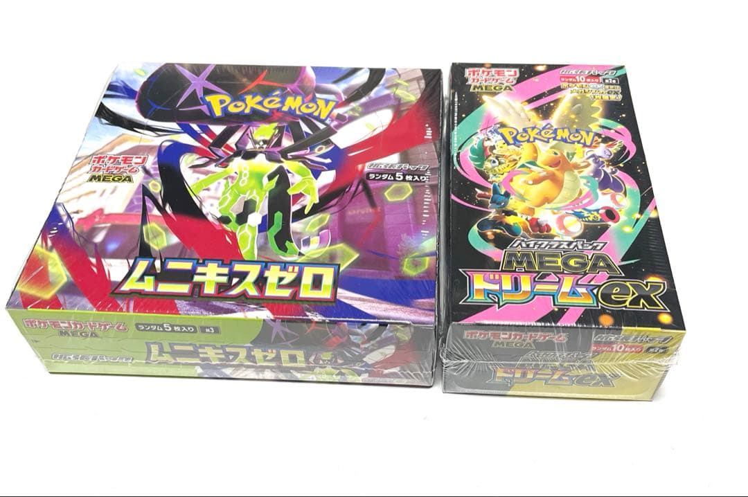 【新品】ポケモンカード　ムニキスゼロ　メガドリームex 各1boxシュリンク付き