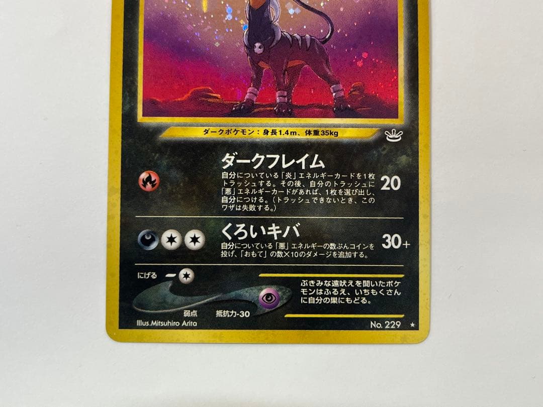 旧裏 ポケモンカード ヘルガー 遺跡をこえて ホロ 廃盤 No.229 当時物