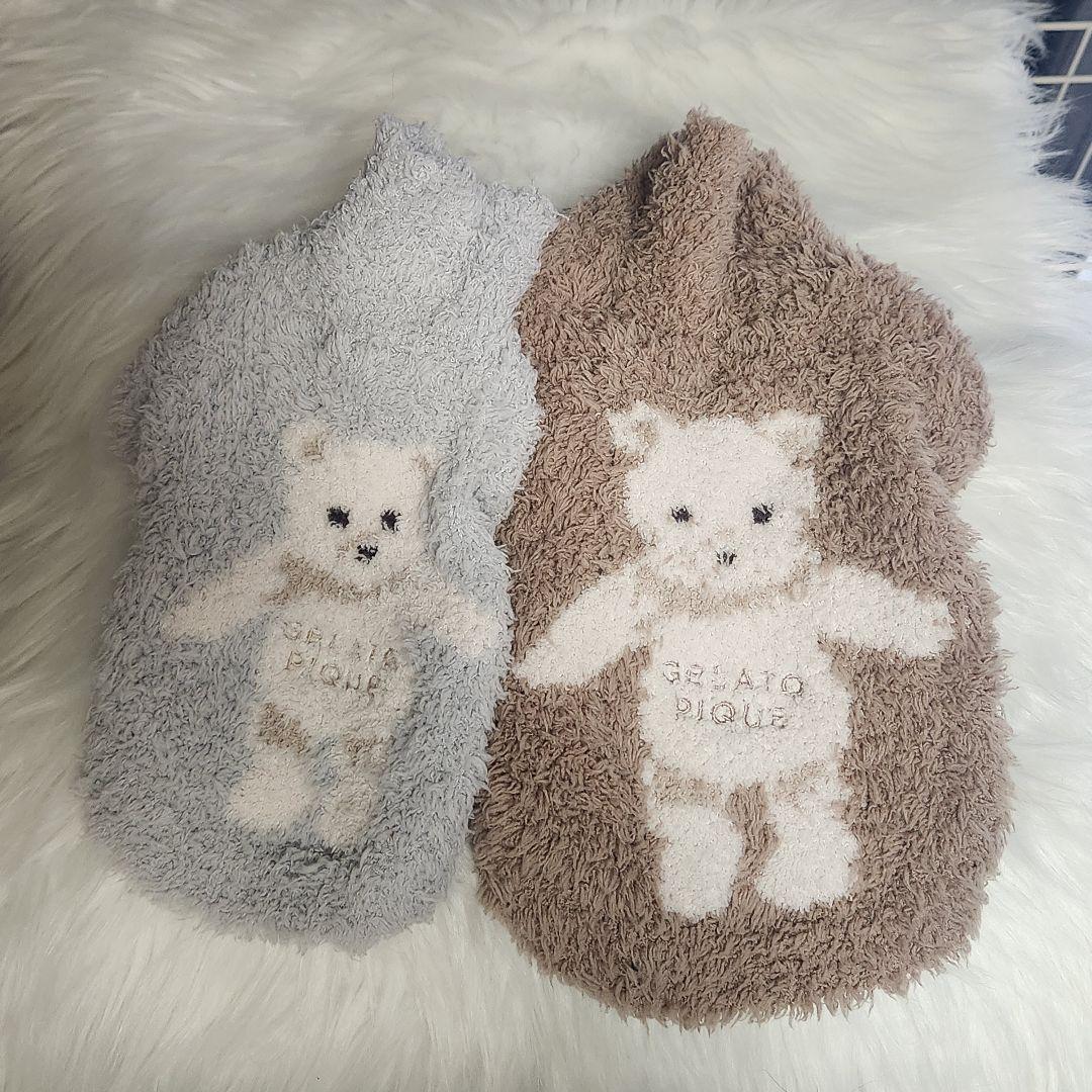 ジェラピケ gelatopique くまニット S M 犬服