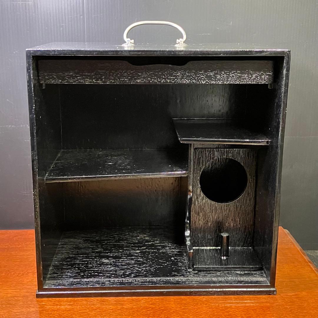 茶器入れ 短冊箱 色紙箱 茶道具 漆 T1007-6