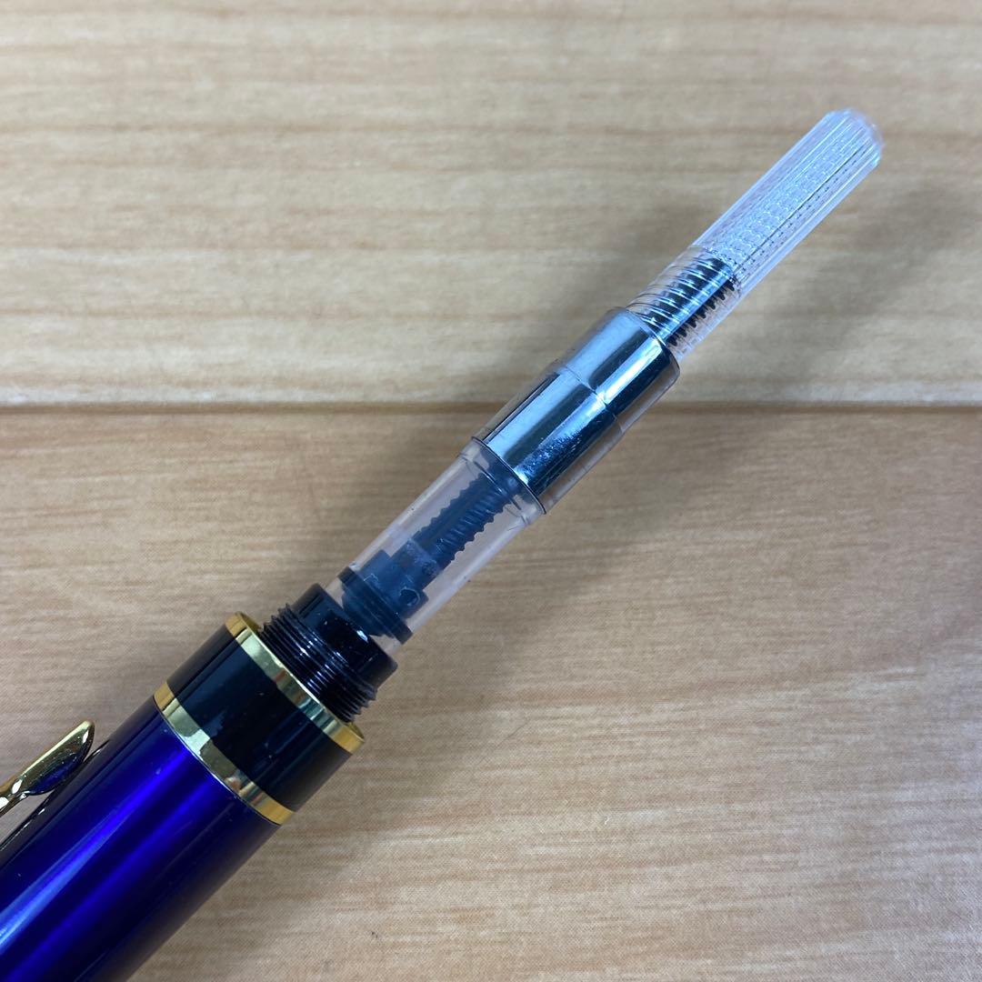 【新品未使用】PARKER 万年筆 ブルー×ゴールド IRIDIUM POINT