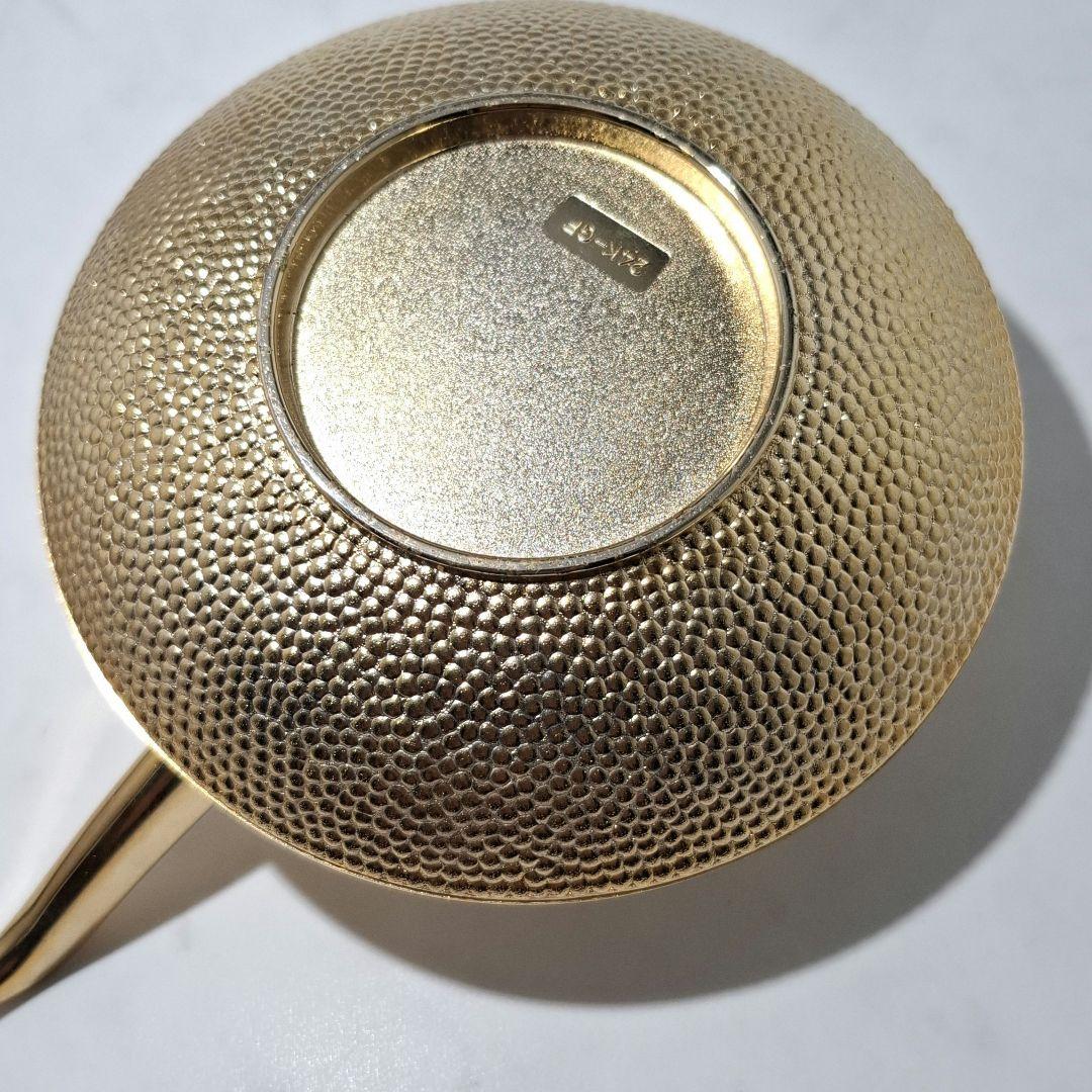 24KGP 金メッキ 酒器 銚子 鳳凰 菊 彫金 縁起物 重厚感 骨董