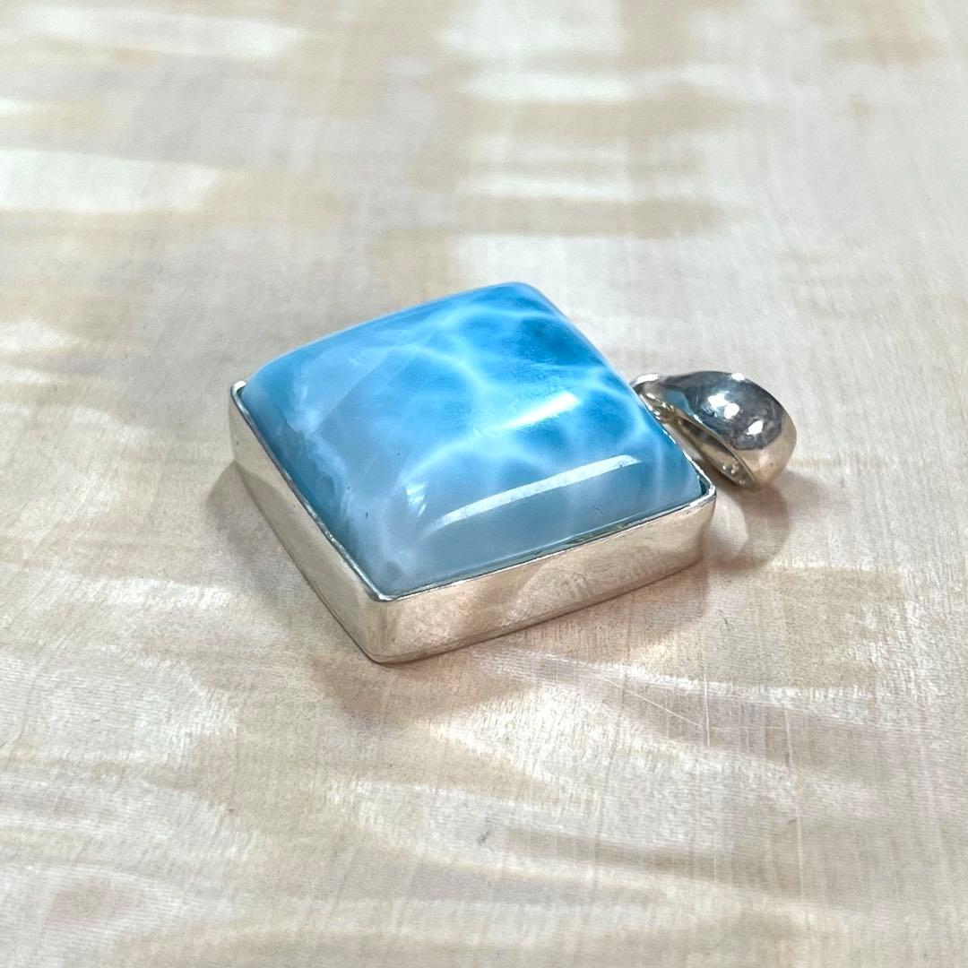 高品質　ラリマー　ペンダント　ネックレス　silver925 3-34