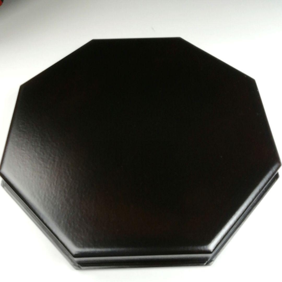 Ｗ３１４　喰籠　『一閑青漆爪紅　八角喰籠』『塗師　助田宗明』共箱　菓子器　茶道具