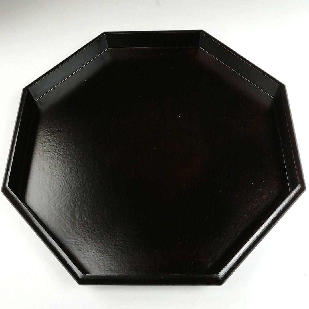 Ｗ３１４　喰籠　『一閑青漆爪紅　八角喰籠』『塗師　助田宗明』共箱　菓子器　茶道具