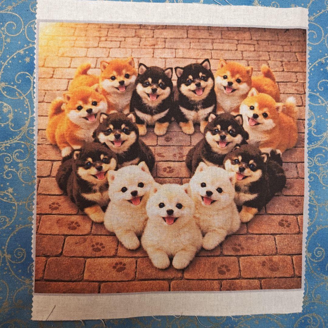 ご確認用　モグモグ様　ハンカチ　柴犬さん柄　ハンドメイド12/13