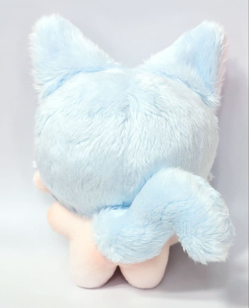 自作 無属性 ぬいぐるみ 水色の猫くん 10cm