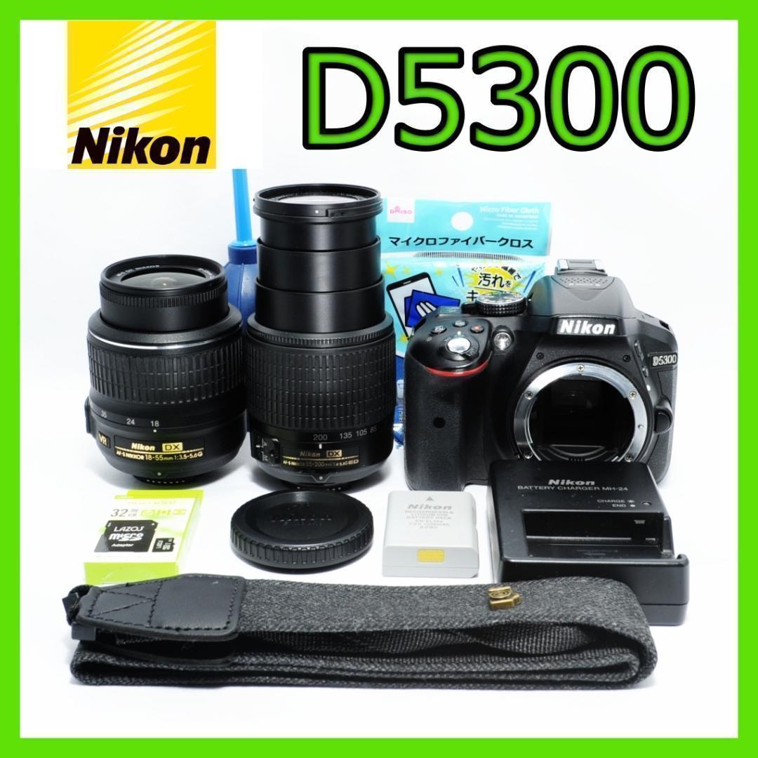 ✨️Nikon D5300✨望遠＆標準ダブルレンズ✨️Wi-Fiでスマホ転送✨️