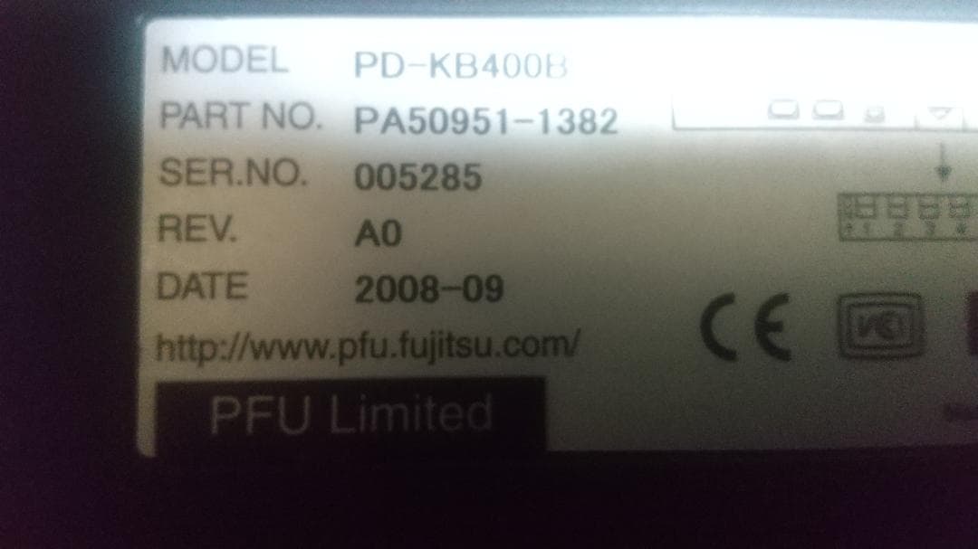大*魚様 PFU PD-KB400B 黒色キーボード 本体