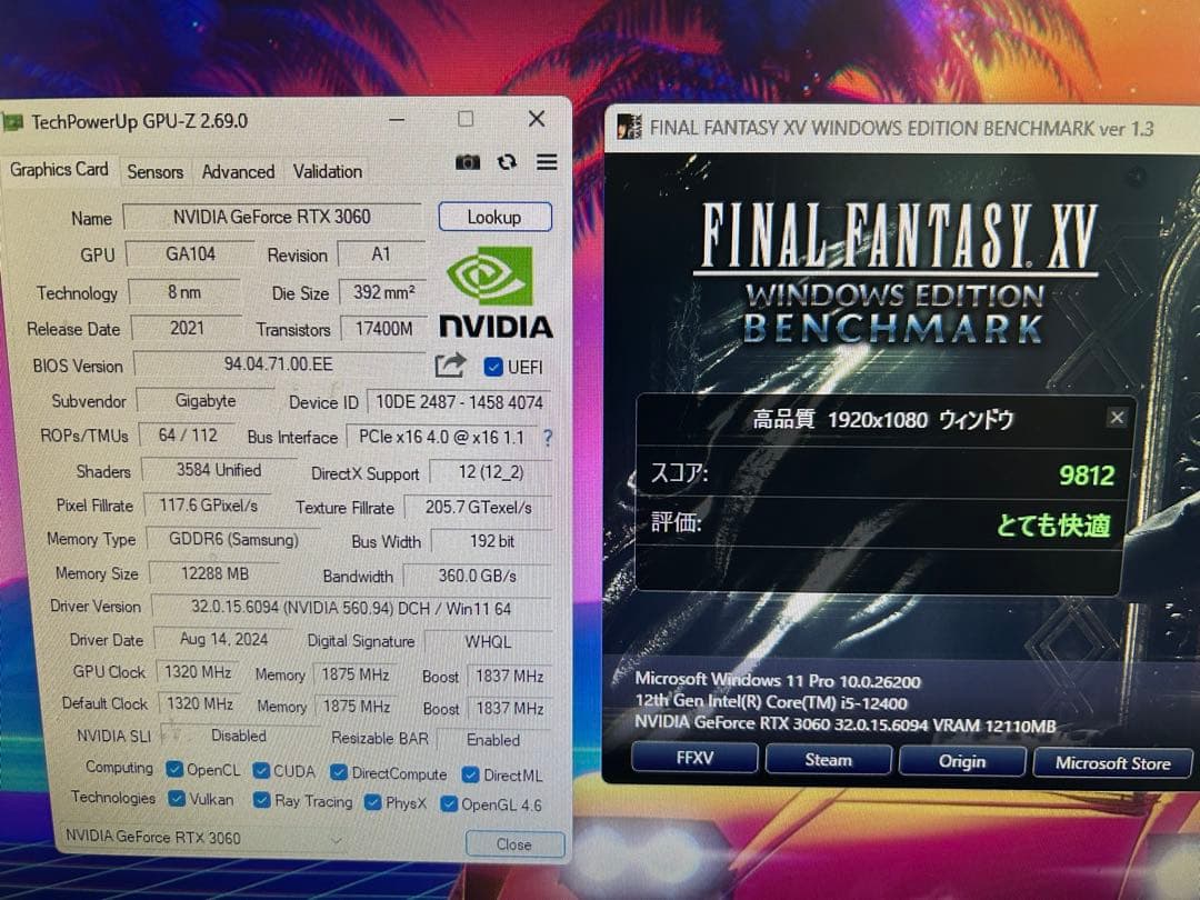 【美品】 GYGABYTE RTX 3060 12GB 【付属品完備】
