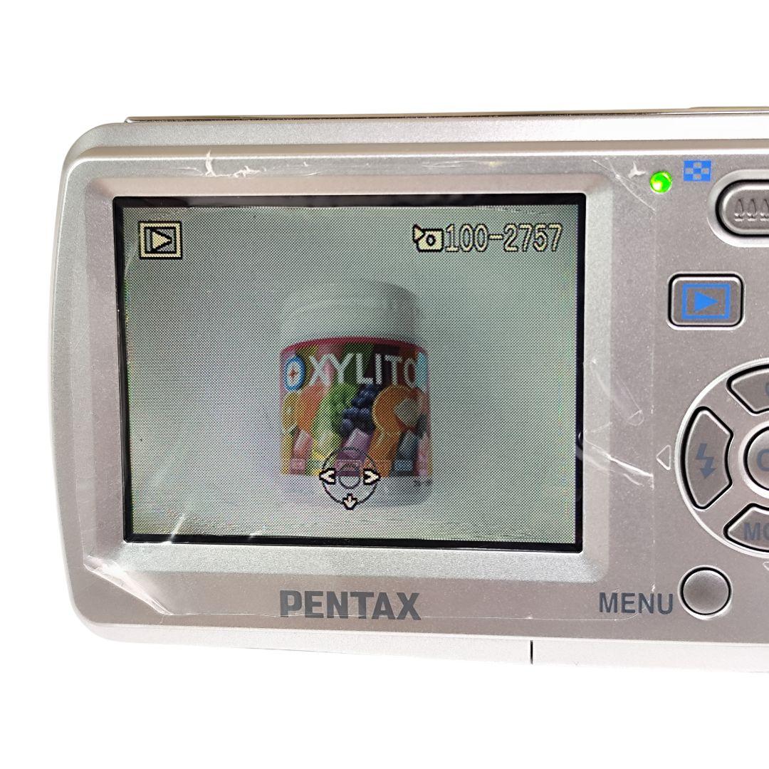 未使用級✨ペンタックス コンパクトデジタルカメラ Optio E60 シルバー