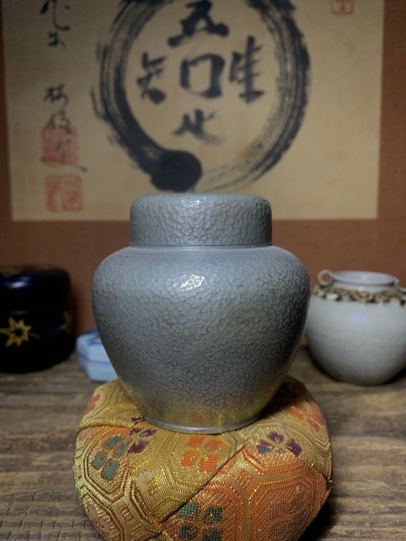 錫　茶入れ　茶道具　煎茶道具 美品