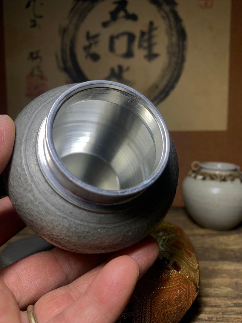 錫　茶入れ　茶道具　煎茶道具 美品