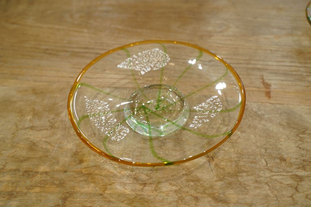 AKIRA さんハンドメイド ガラス皿 2枚セット